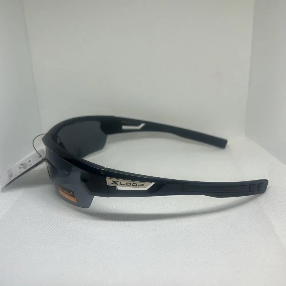 X-Loop Wrap Semi-Rimless Mens Shades Sunglasses